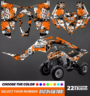 $166 • Buy Yamaha Raptor 350 Graphics Kit 2004 2006 2009 To 2014 Decals Stickers Atv Utv