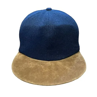 Vintage Wool Baseball Cap Union Made In Usa Suede Brim Strapback Hat Hunting • $12