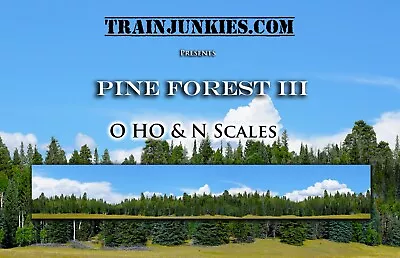 TrainJunkies Pine Forest III Model Railroad Backdrop • $79.95