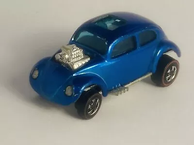 HOT WHEELS Redlines : Custom Volkswagen Blue - N/Mint Original Vintage  (ref G1) • $74.53