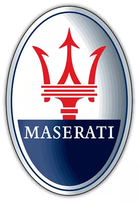 Maserati Silver Logo Car Bumper Sticker Decal - 3'' 5'' Or 6'' • $3.50