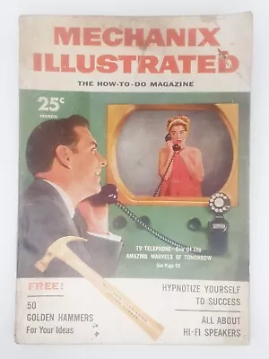 Mechanix Illustrated Magazine March 1955 Hypnotize Yourself To Success • $8.39