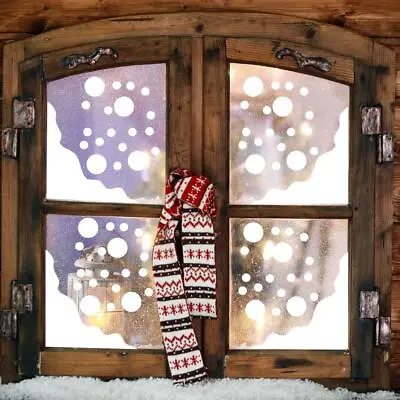 £5 • Buy 78 X Christmas Snow Corners & Snowballs Window Stickers Vinyl Decoration Xmas