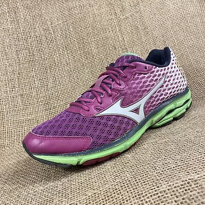 Mizuno Running Shoes Wave Rider Cross Training  Purple Green Women’s Size 10.5 • $27.99