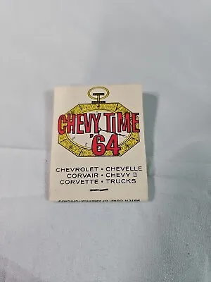 1964 Chevrolet VINTAGE Dealer PROMO Accessory  Chevy Time '64  MATCHBOOK  • $9.97