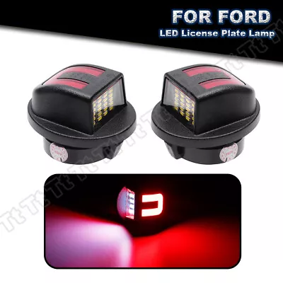 2X LED License Plate Light Rear Bumper Tag Assembly Lamp For Ford F150 F250 F350 • $14.93