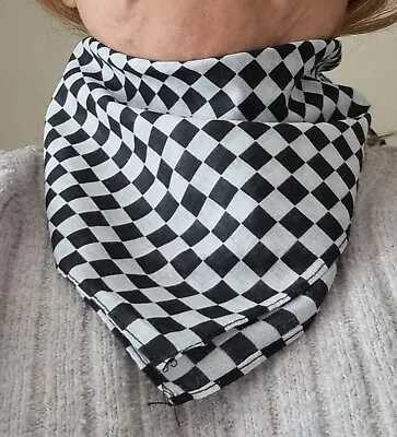 Black And White Check Neckerchief • £3.50