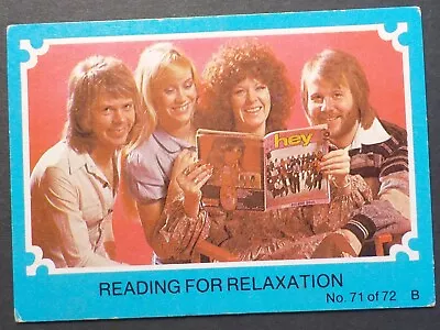 1976 Scanlens ABBA Trading Card No 71(Blue Set)(LotE1123N3)Free Postage • $9.95