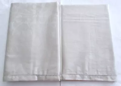 Vintage New Signoria Firenze For Marshall Field's Taupe Damask Tablecloth 118x71 • $49.99