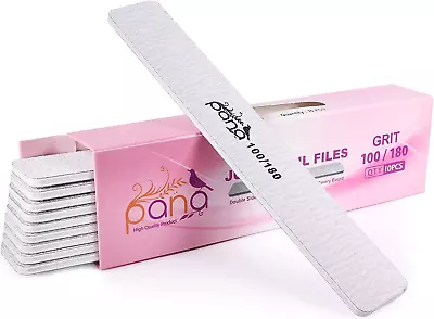 10Pcs -  Jumbo Double-Sided Emery Nail File For Manicure Pedicure Natural And • $10.49