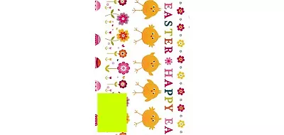 4 X Sheets Happy Easter Gift Wrap Wrapping Paper Tags Flowers Chicks Eggs Cute • £6.15