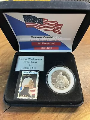 George Washington 250th Anniversary Half-Dollar Silver Coin Stamp Proof Set • $12.49