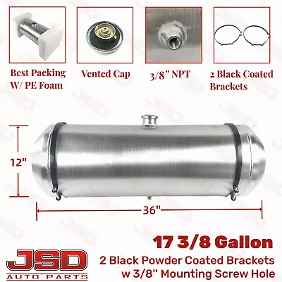 17 3/8 Gallons 12''x36'' 3/8 NPT Fuel Tank Spun Aluminum Gas Tank Center Filler • $174.43