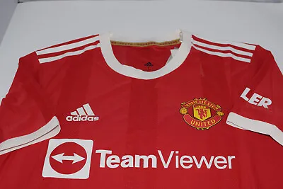New W/Tags Adidas Manchester United 2021/22 Authentic Jersey Red Large • $39.99