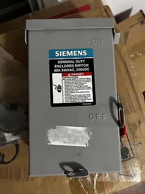 Siemens GNF322RA 3 Pole 60A 240V General Duty Safety Switch Outdoor • $65