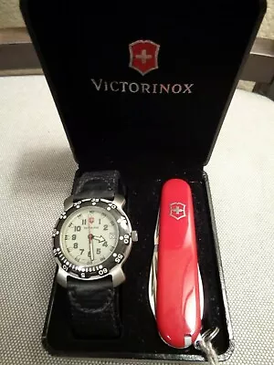 Victorinox 4.562 Men's Watch And Swiss Army 4.5620.11 Red Pocket Knife • $280
