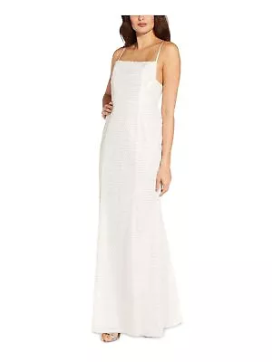 AIDAN AIDAN MATTOX Womens Ivory Thigh High Slit Lined Column Dress 12 • $50.99
