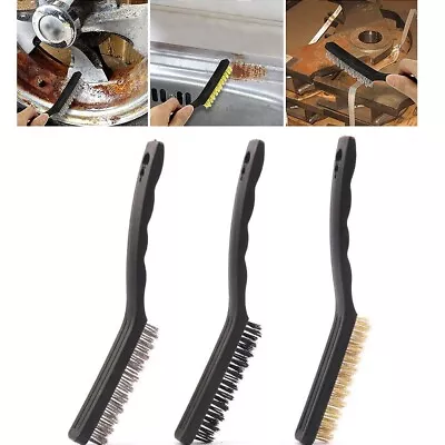 Mini Wire-Brush Brass Nylon & Steel Brushes Rust Remover Cleaning Polish Grinder • $8.78