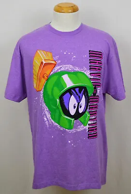 Marvin The Martian Head T-shirt Looney Tunes Graphic Tee Purple NWT • $14.99