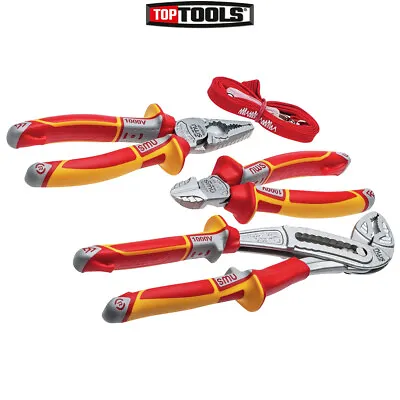 NWS N774 VDE Plier Set 3-Piece Waterpump & Side Cutter Pliers 240 Mm Overall • £80.97