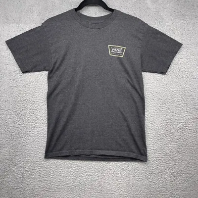 Vans Mens T-Shirt Gray Off The Wall Graphic Short Sleeve Crew Neck Size S • $9