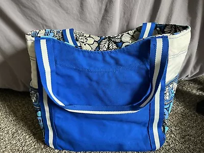 Vera Bradley Classic Beach Large Tote Re-enforced Bottom BLUE BAYOU Bag Retired • $15