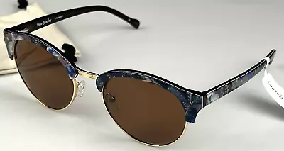 Vera Bradley JADE Polarized Sunglasses Java Navy Camo Frame Brown Lens $68 NEW • $41.48