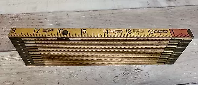 Vintage Wooden Ruler Interlox No. 106 Master Rule Mfg. Co. Slide Action 72  • $10