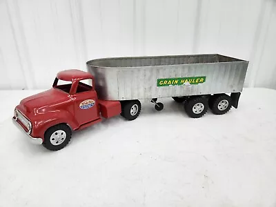 Vintage Tonka Toys Grain Hauler Truck Pressed Steel Toy Semi Farm Buddy L • $275.99