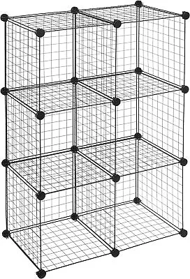 Amazon Basics 6 Cube Interlocking 1 Storage Unit With Metal Wire Mesh 60 Pound • £33.70
