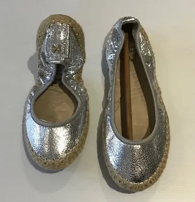 Butterfly Twists Fold Up Ballerina Shoes Size 38 Silver • £11