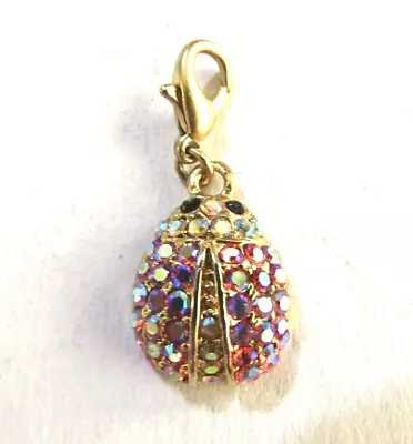 Vintage Lady Bug AB Rhinestone Crystal Charm • $22.99