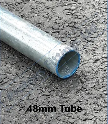 £19 • Buy Galvanised Steel Tube 48mm Handrail Pipe Scaffold Key Q Clamp Rail Size 4