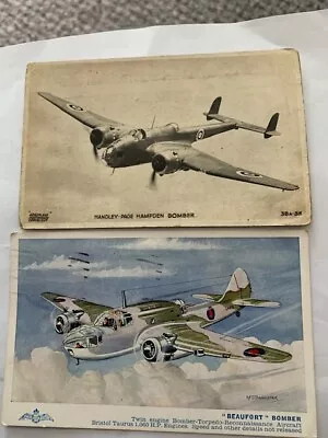 2 Postcardshandley Page Hampden Bomber Unpostedbristol Beaufort Bomber Posted • £1.99