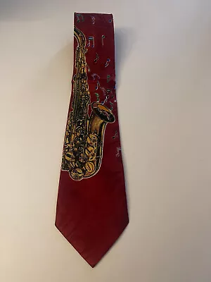 Steven Harris Men's Ties Saxophone Music Notes • $14.99