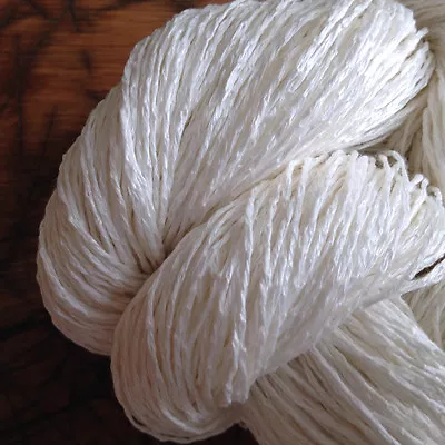 Linen Chainette Yarn Undyed Weaving Knitting Crochet • $11.50