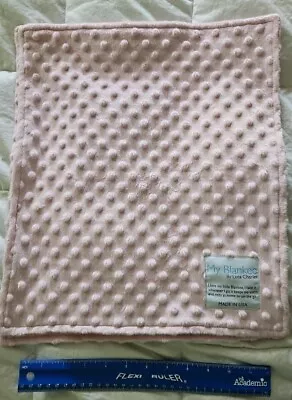 My Blankee Minky Dot PINK Security Blanket 14  X 17  Made In USA • $19