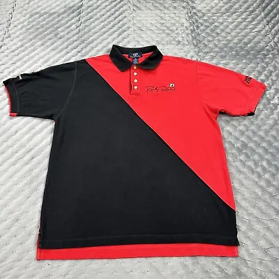 MotorCraft Polo Shirt Mens Large Rickie Rudd #21 Red Colorblock US Air Force 90s • $17.77