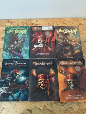 $12.95 • Buy Lot Of 6 Jack Sparrow Pirates Of The Caribbean PB Books Disney Press Rob Kidd