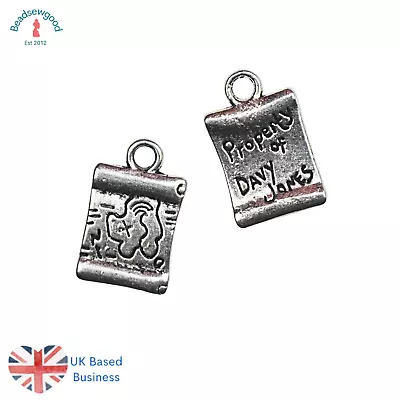 10 3D Pirate Treasure Map Pendant Charms 19mm Nautical Jewellery Making Charms • £2.69