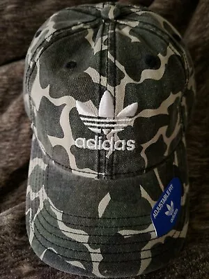 Adidas Originals Women's Forest Camo Green Relaxed Adjustable Cap Hat NEW • £16.37