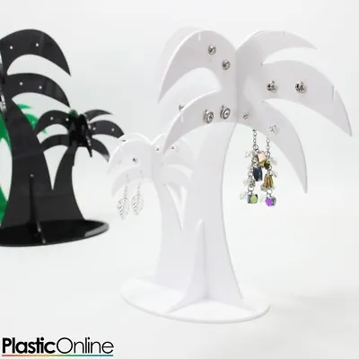 Large Palm Tree Earring Display Stand Acrylic Stud Earring Holder Jewellery Rack • £12.95