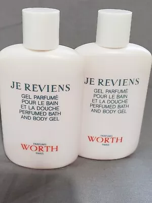 VINTAGE X2 Je Reviens Worth WOMEN PERFUMED Bath & Shower Gel 2oz  DISCONTINUED • $15