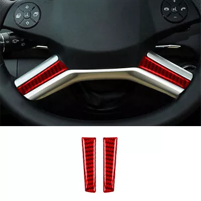 Red Carbon Fiber Steering Wheel Lower Cover Trim For Mercedes-Benz M-Class W164 • $8.14