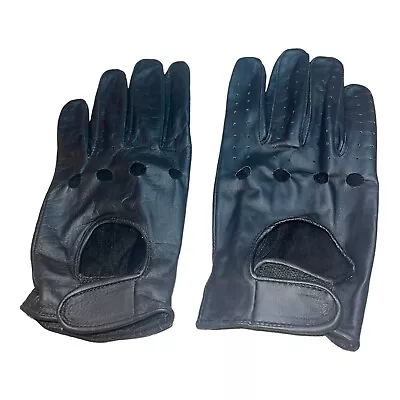 Vintage Driving Gloves Open Knuckles Leather Men’s Size Large C1.881 • $14.99