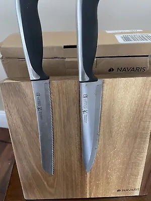 Navaris Universal Wood Magnetic  Knife Holder Block & Organizer New Block Only! • $29.99