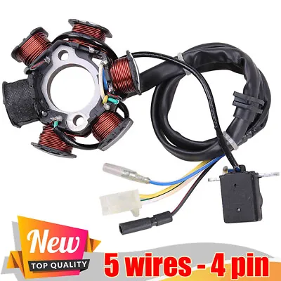 Chinese 6 Coil 5-Wire Stator Magneto For GY6 50cc 125cc 150cc Scooter Moped ATV • $9.95