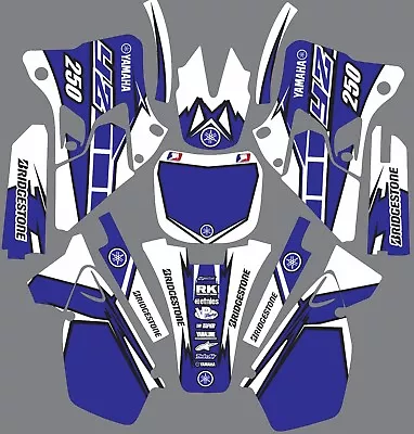 Blue White YAMAHA GRAPHICS  YZ 250 YZ250 1996 1997 1998 1999 2000 2001 • $95