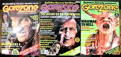 $23.68 • Buy GOREZONE Magazine #4, 14, 15 Freddy Krueger Horror Nightmare Halloween F4