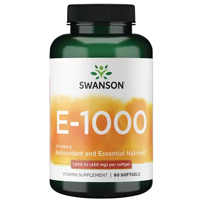 Swanson Vitamin E 1000 Iu 1000 Iu (450 Milligrams) 60 Softgels • $15.29